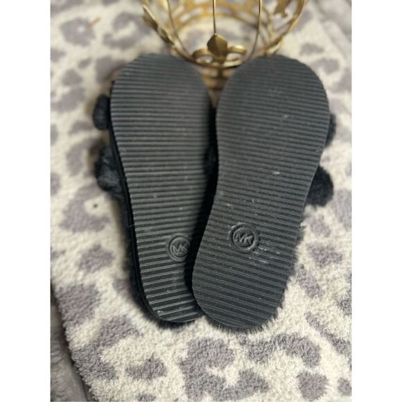 Michael kors faux fur sandals/slippers slides sz 10 - Picture 3 of 6